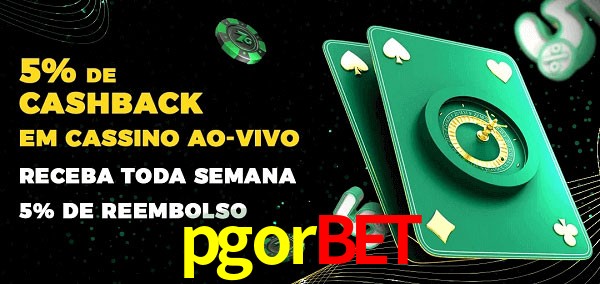 Promoções do cassino ao Vivo pgorbet